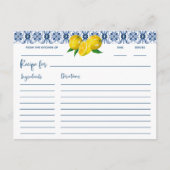 Carte de recette Fête des mariées citron bleu ital (Devant)