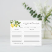 Carte de recette Fête des mariées Citrons d'aquare (Debout devant)