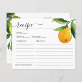 Carte de recette Fête des mariées Citrus citron (Devant / Derrière)