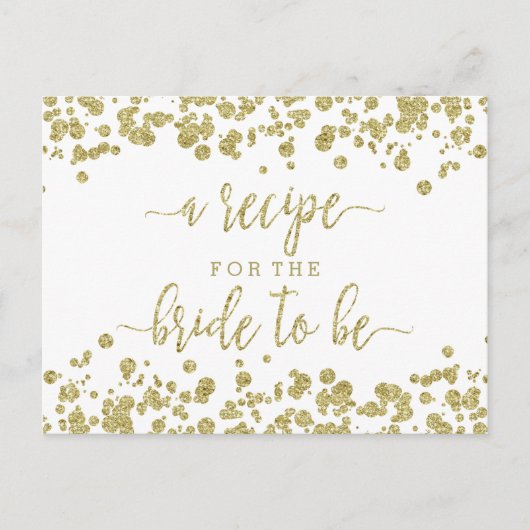 Carte de recette Fête des mariées Confetti Blanc & (Devant)
