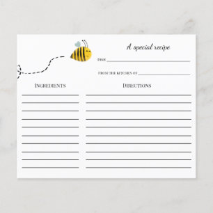 Carte de recette Fête des mariées d'abeille