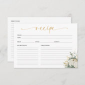 Carte de recette Fête des mariées de chute dans l' (Devant / Derrière)