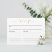 Carte de recette Fête des mariées de chute dans l' (Debout devant)