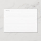 Carte de recette Fête des mariées de chute dans l' (Dos)