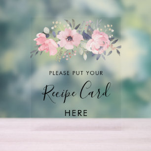 Carte de recette Fête des mariées de fleurs rose