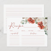 Carte de recette Fête des mariées de Noël d'hiver  (Devant / Derrière)