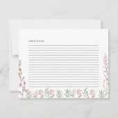 Carte de recette Fête des mariées de papillons mod (Dos)