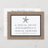 Carte de recette Fête des mariées de plage de Star (Devant / Derrière)