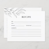 Carte de recette Fête des mariées de reliage d'art (Devant / Derrière)