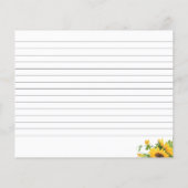 Carte de recette Fête des mariées de tournesol (Dos)