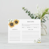 Carte de recette Fête des mariées de tournesol flo (Debout devant)