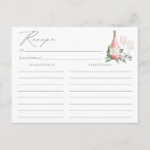 Carte de recette Fête des mariées de vin Rose (Devant)