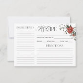 Carte de recette Fête des mariées d'hiver de Noël (Devant)