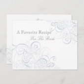 Carte de recette Fête des mariées en argent baroqu (Devant / Derrière)