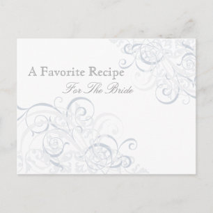 Carte de recette Fête des mariées en argent baroqu