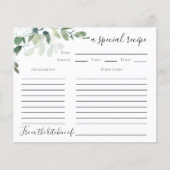 Carte de recette Fête des mariées Eucalyptus (Devant)