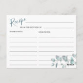 Carte de recette Fête des mariées Eucalyptus coule (Dos)