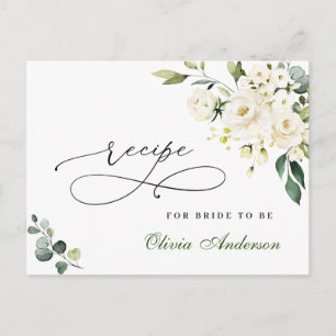 Carte de recette Fête des mariées Eucalyptus Roses