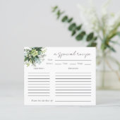 Carte de recette Fête des mariées Eucalyptus Water (Debout devant)