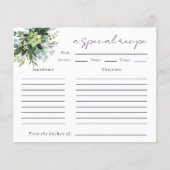 Carte de recette Fête des mariées Eucalyptus Water (Devant)