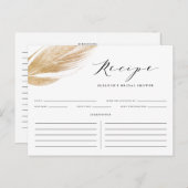 Carte de recette Fête des mariées feuille Parties  (Devant / Derrière)