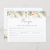 Carte de recette Fête des mariées fleur sauvage (Devant / Derrière)