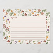 Carte de recette Fête des mariées fleur sauvage (Devant / Derrière)