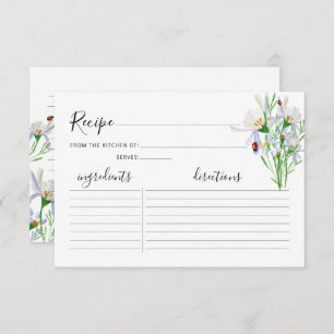 Carte de recette Fête des mariées fleur sauvage