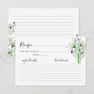 Carte de recette Fête des mariées fleur sauvage