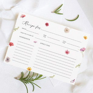 Carte de recette Fête des mariées fleur sauvage