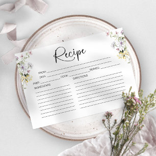 Carte de recette Fête des mariées fleur sauvage