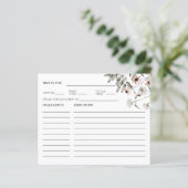 Carte de recette Fête des mariées fleur sauvage (Debout devant)