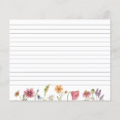 Carte de recette Fête des mariées fleur sauvage (Dos)