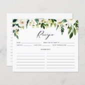 Carte de recette Fête des mariées Fleurs d'hiver b (Devant / Derrière)