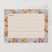 Carte de recette Fête des mariées florale (Devant)