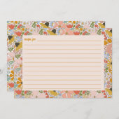 Carte de recette Fête des mariées florale (Devant / Derrière)