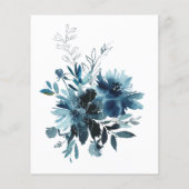 Carte de recette Fête des mariées florale Aquarell (Dos)