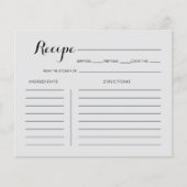 Carte de recette Fête des mariées florale Aquarell (Devant)