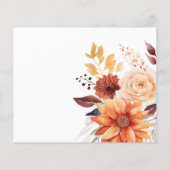 Carte de recette Fête des mariées florale automne (Dos)