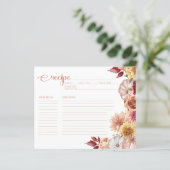 Carte de recette Fête des mariées florale automne (Debout devant)