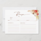 Carte de recette Fête des mariées Florale Boho en (Devant)