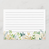 Carte de recette Fête des mariées florale ivoire v (Dos)