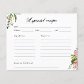 Carte de recette Fête des mariées Florale mexicain (Devant)
