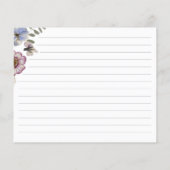 Carte de recette Fête des mariées florale moderne (Dos)