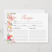 Carte de recette Fête des mariées florale Papillon (Devant)