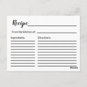 Carte de recette Fête des mariées florale Peach Wa (Dos)