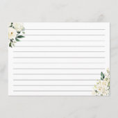 Carte de recette Fête des mariées Florale Roses bl (Dos)