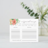 Carte de recette Fête des mariées florale tropical (Debout devant)