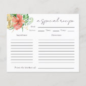 Carte de recette Fête des mariées florale tropical (Devant)