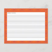 Carte de recette Fête des mariées Fuchsia Aquarell (Dos)